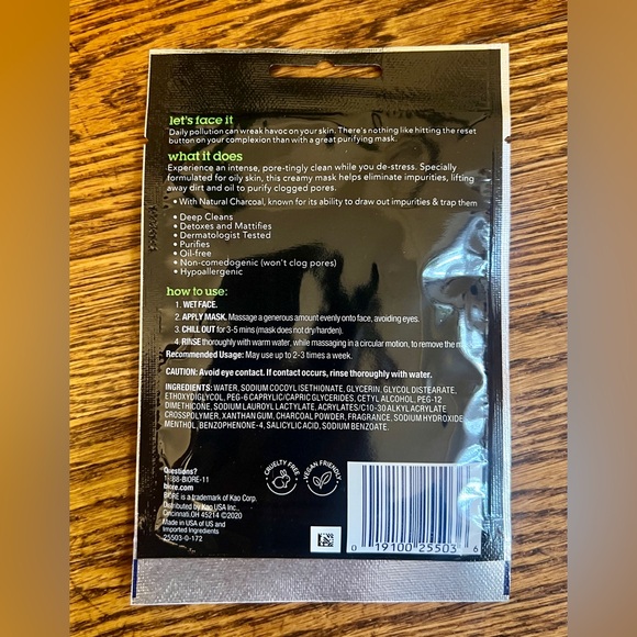 Bioré charcoal whipped purifying mask 8 count - Picture 3 of 3